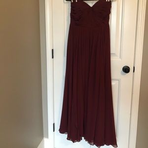 Jenny Yoo Strapless Chiffon Gown